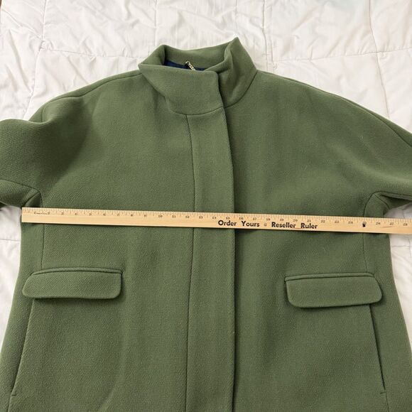 J. Crew Cocoon Coat 22 Green Italian Stadium Cloth Wool Thinsulate Nello Gori - Picture 9 of 11